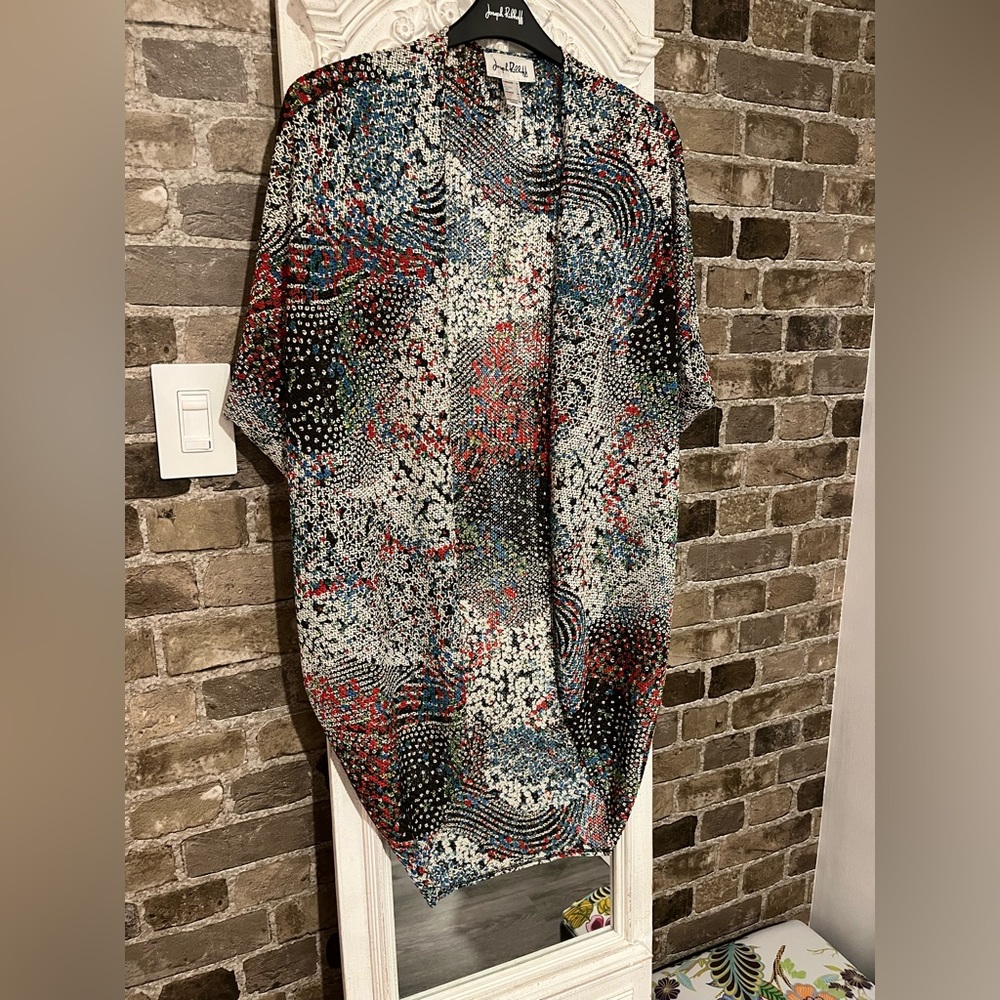 Joseph Ribkoff Multicolor Macrame cover up